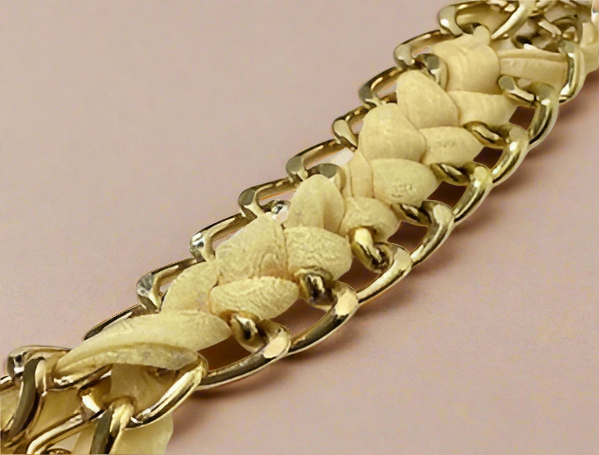 Fashion Gold Plated with Silly Curb Link Bracelet 7.5