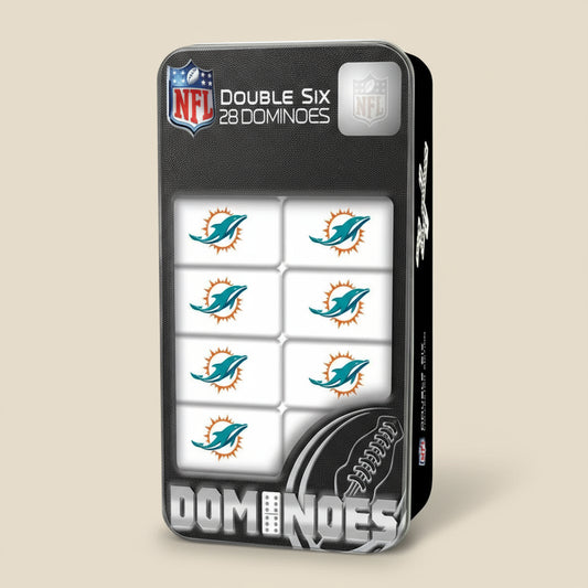 MasterPieces NFL Miami Dolphins Dominoes Game – 28 Piece Set