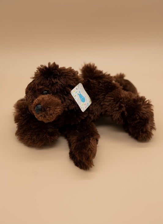 Brown Poodle Small Plush Toy – Soft Fluffy Puppy Stuffed Animal