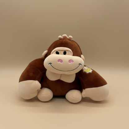 Soft Plush Smiling King Kong Stuffed Animal Toy – Medium Size (10" to 14")