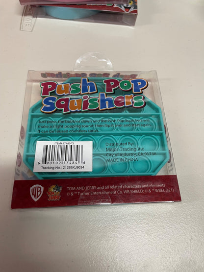TOM AND JERRY  Push Pop Squishies Squishers Backpack Fidget Toy GREEN HEX
