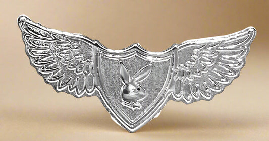 Playboy Small Wings with Plate Ring Size 1 Stainless Steel