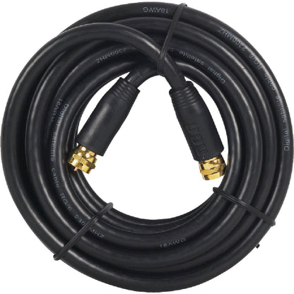 RCA RG6 Coaxial Cable with F-Connectors – 6 Feet (Black)