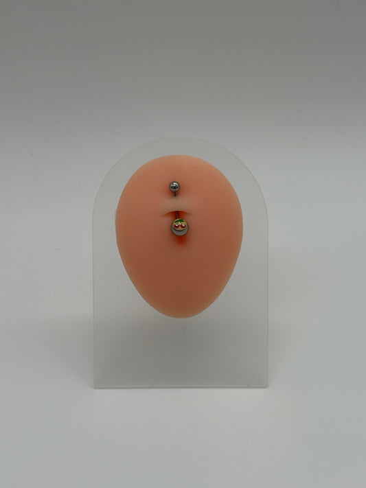 Titanium Cherries Logo Belly Button Ring
