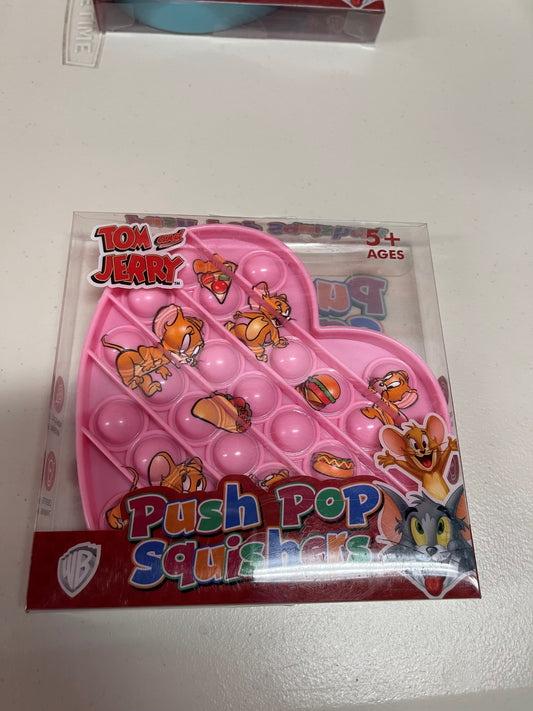 TOM AND JERRY  Push Pop Squishies Squishers Backpack Fidget Toy PINK HEART