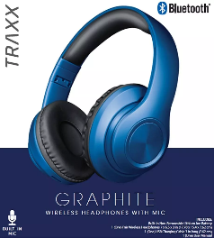 TRAXX GRAPHITE WIRELESS HEADPHONES WITH MIC