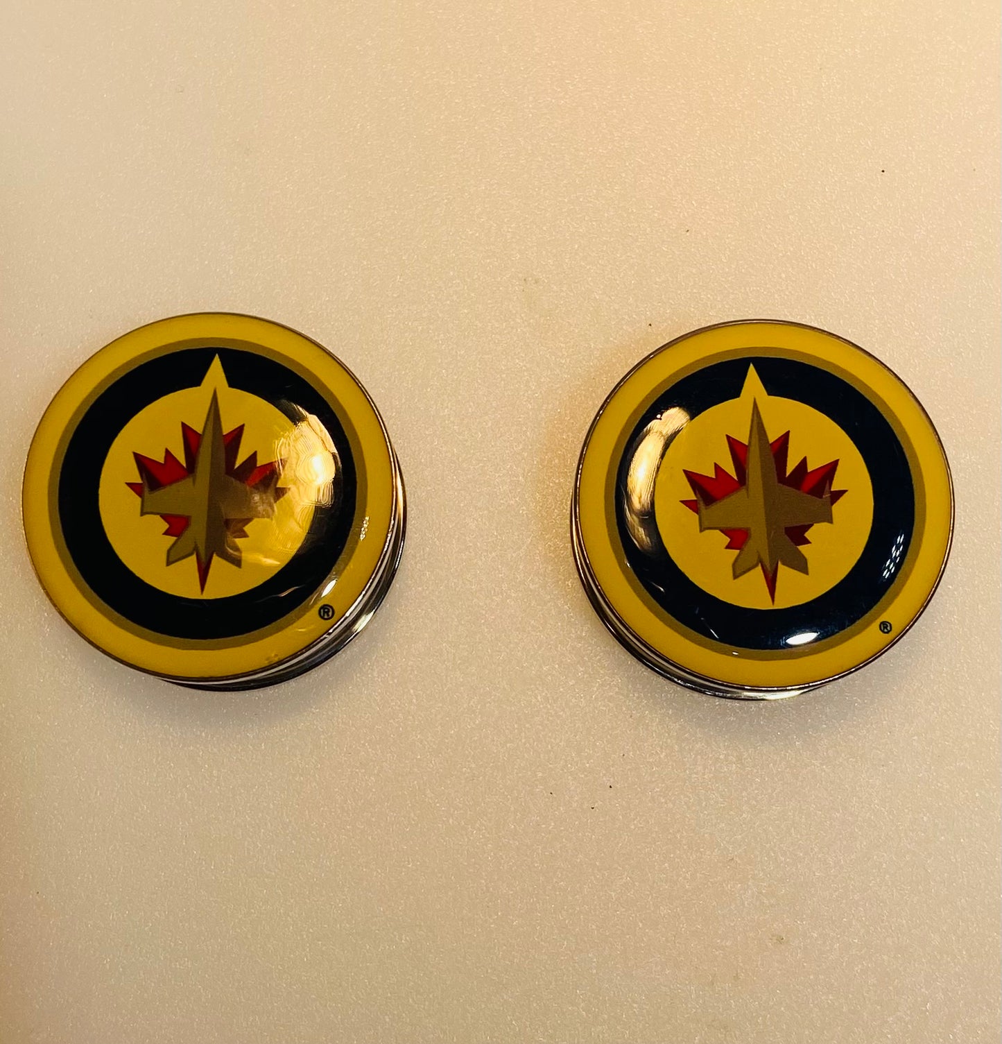 Winnipeg Jets Ear Plug 1" Stainless Steel