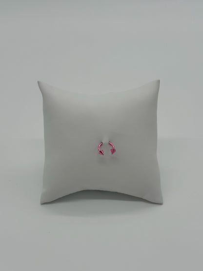 Light Pink Titanium Horseshoe Piercing Ring – 5mm Cone