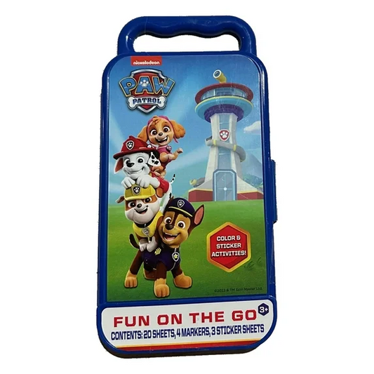 Nickelodeon Paw Patrol Fun On The Go Color & Sticker Activities Case