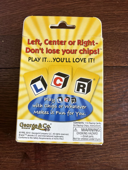 LCR - Left Center Right Card Game by George & Company - Yellow Box