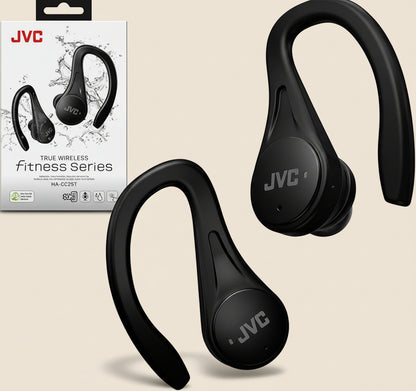 JVC Clip-Style Sport True Wireless Earbuds – Lightweight, IPX5 Water Resistant, 30-Hour Battery, Secure Fit (HA-EC25T Series)