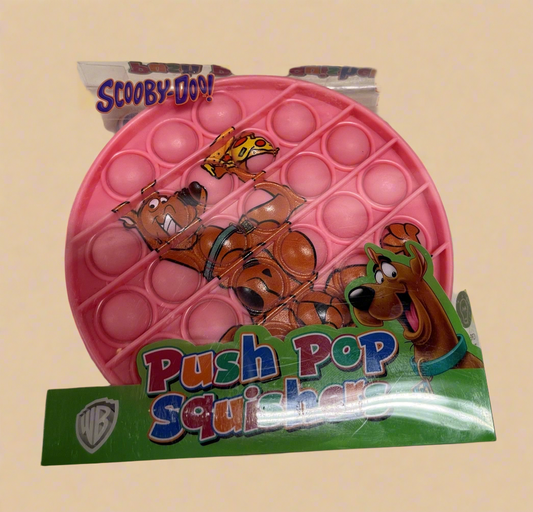 SCOOBY-DOO!  Push Pop Squishies Squishers Backpack Fidget Toy PINK CIRCLE