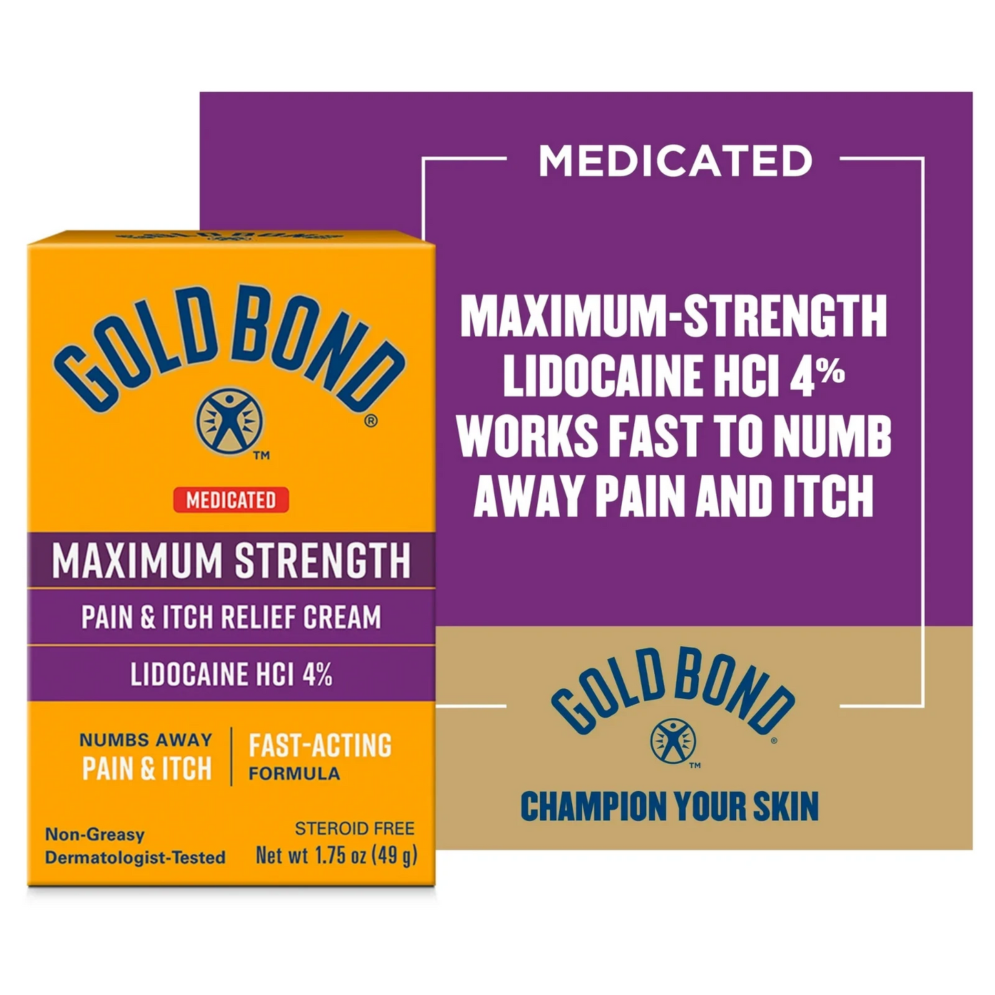 Gold Bond Medicated Maximum Strength Pain & Itch Relief Cream – 1.75 oz