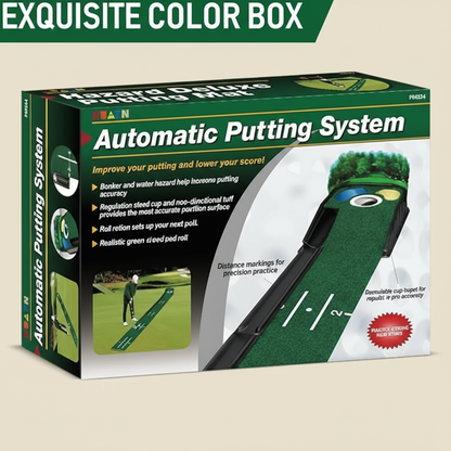 Golf Putting Mat with Automatic Ball Return – Indoor & Outdoor Practice Green