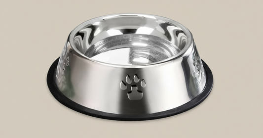 Stainless Steel Pet Bowl – Non-Slip Base, Stackable Food & Water Dish
