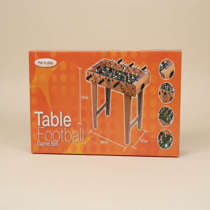 68.58cm Wooden Tabletop Soccer Game – Compact Foosball Table with 2 Balls