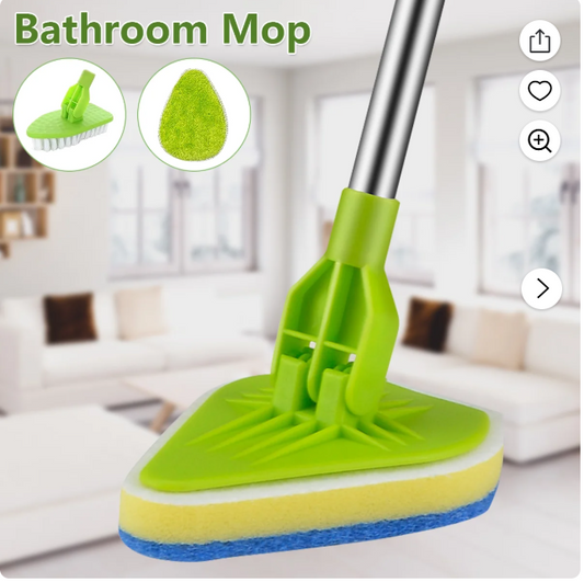 Verlacod Scrub Cleaning Brush with Long Handle – 3-in-1 Shower Cleaning Brush, Extendable Tile & Tub Scrubber with 180° Rotating Head
