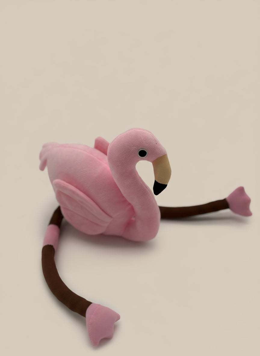Pink Flamingo Plush Keychain Toy – Cute Mini Stuffed Animal Gift