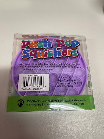 SCOOBY-DOO!  Push Pop Squishies Squishers Backpack Fidget Toy PURPLE CIRCLE
