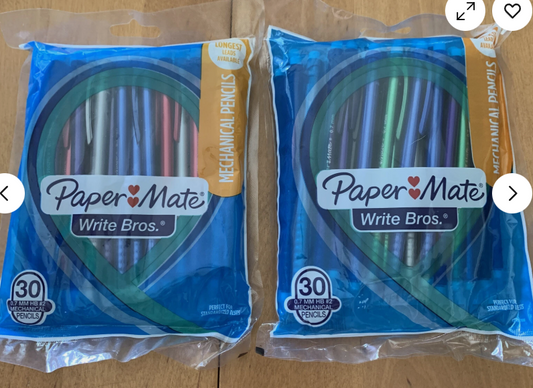 Paper Mate Write Bros. Mechanical Pencils – 60 Pack (2 x 30 Count) – #2 HB, Assorted Colors