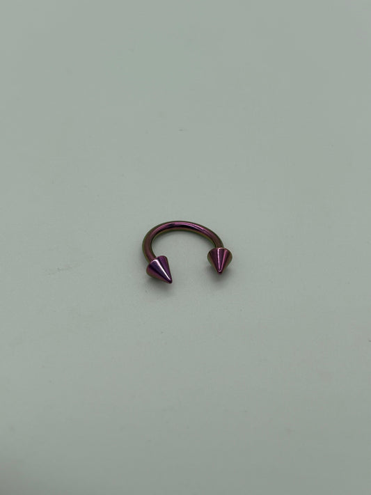Light Purple Titanium Horseshoe Piercing Ring – 5mm Cone