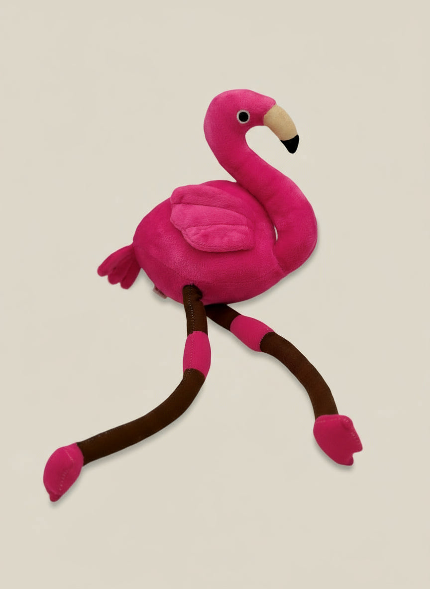 Soft Plush Pink Flamingo Stuffed Animal Toy – Medium Size (10" to 14")