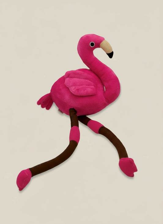 Soft Plush Pink Flamingo Stuffed Animal Toy – Medium Size (10" to 14")
