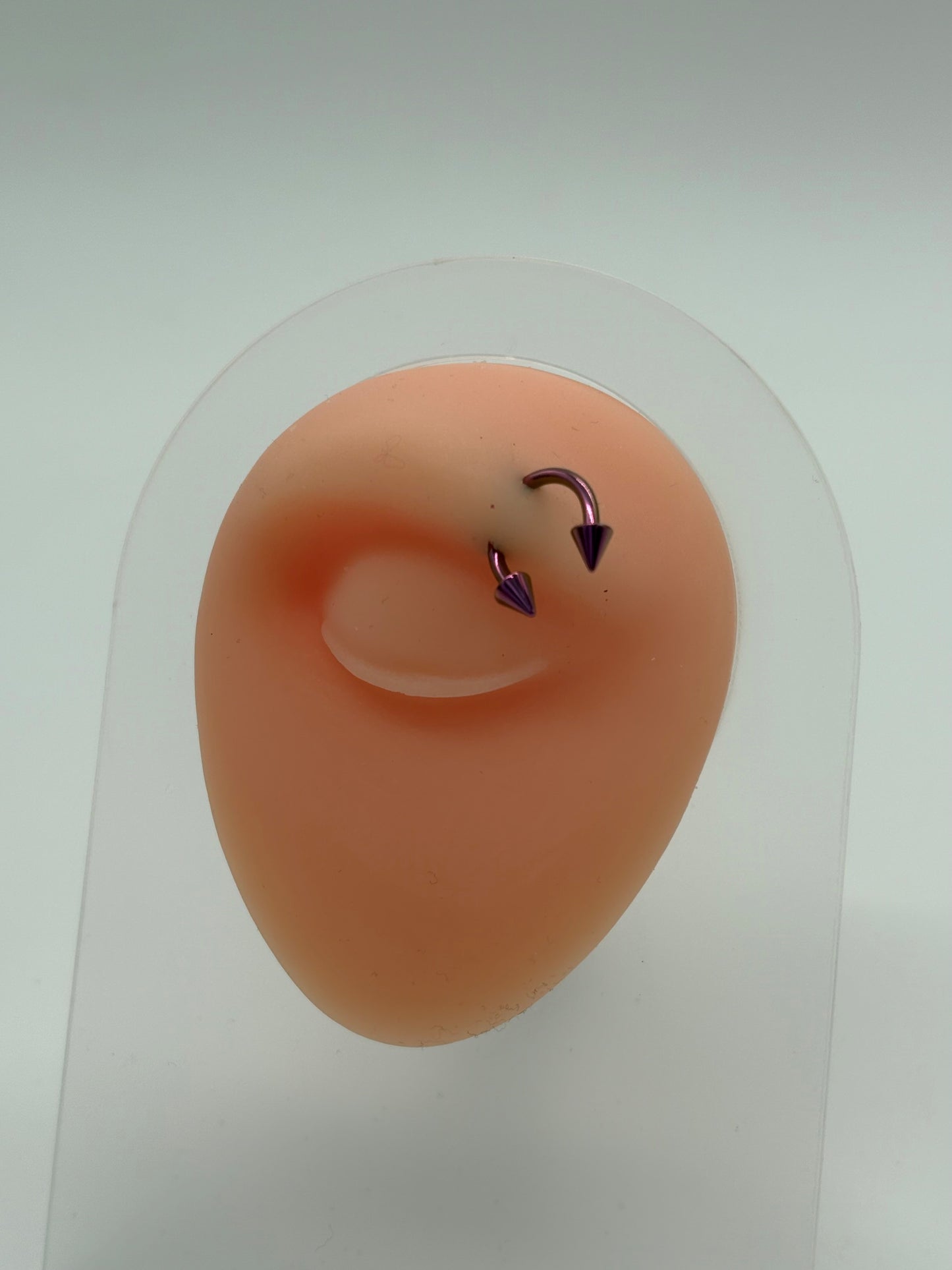 Light Purple Titanium Horseshoe Piercing Ring – 5mm Cone