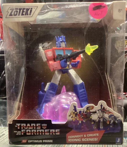 2021 Jazwares Zoteki Transformers OPTIMUS PRIME Diorama 4” Figure DAMAGE BOX
