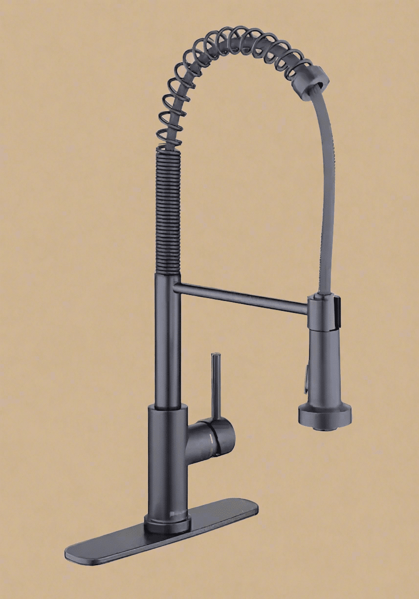 Glacier Bay Paulina Single-Handle Spring Neck Kitchen Faucet – Matte B ...