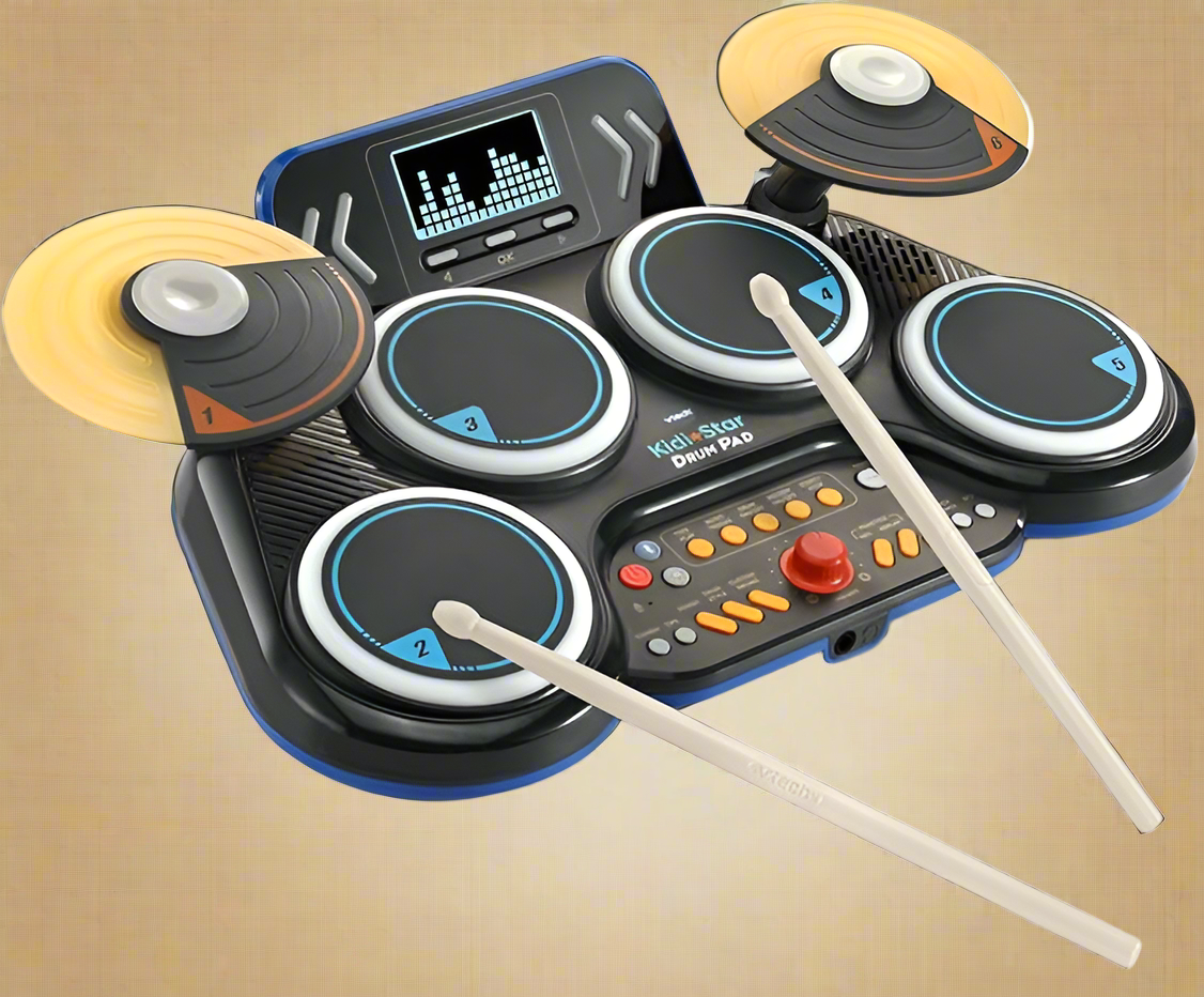 VTech Kidi Star Drum Pad, Black