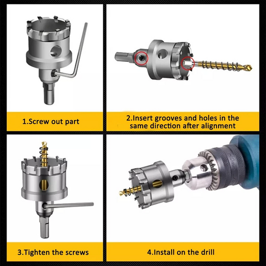 5-Piece HSS Hole Saw Cutter Set (16–45mm) – Heavy Duty Drill Bit Kit