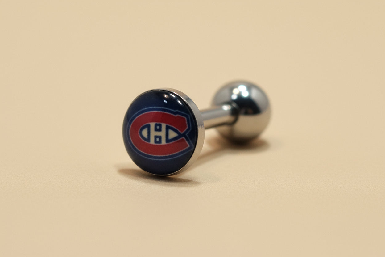 NHL Montreal Canadiens Logo Tongue Ring