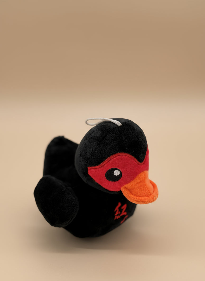 Black Duck Plush Keychain Toy – Mini Stuffed Animal Accessory