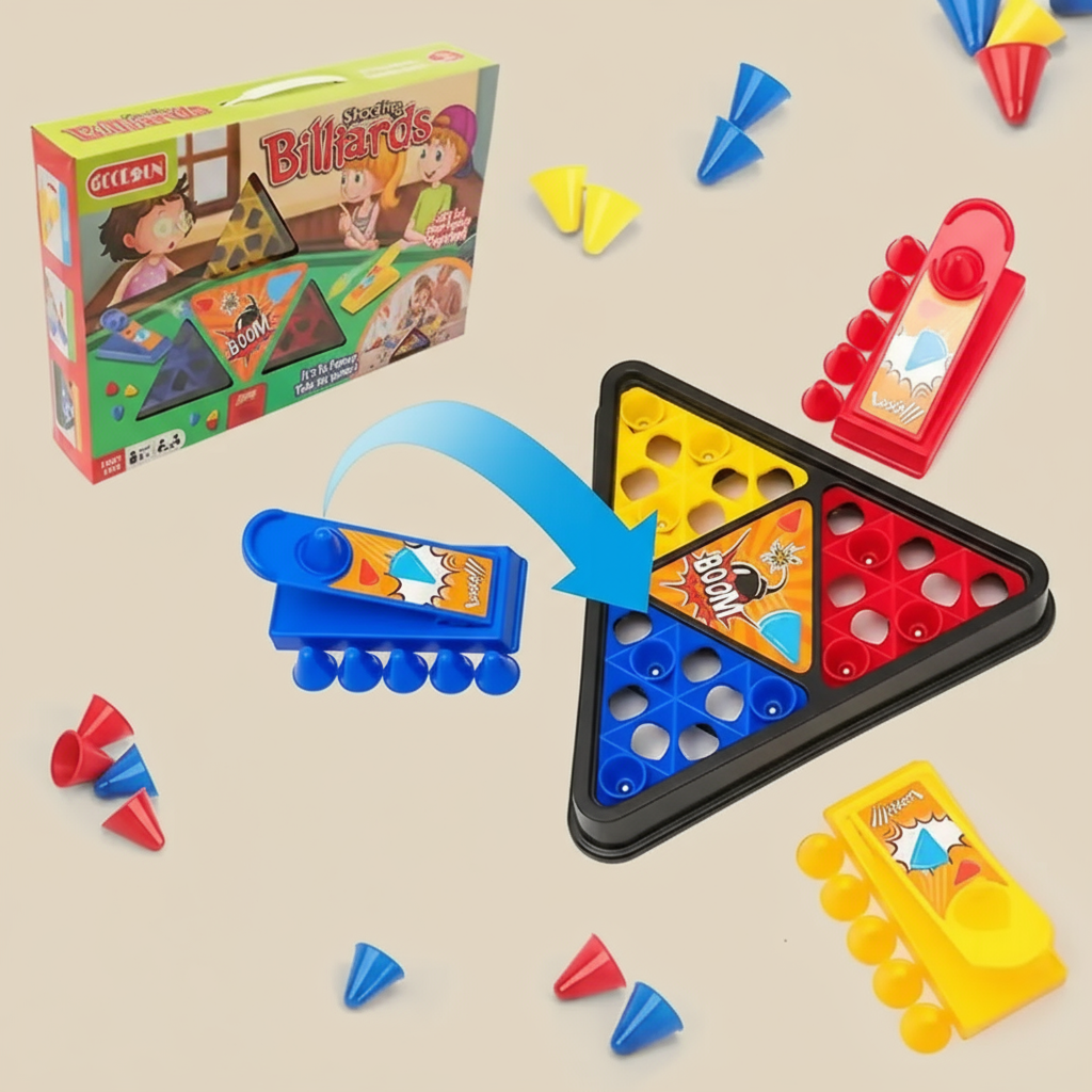 Three-Player Combat Checkers Hat Shooting Game Toy