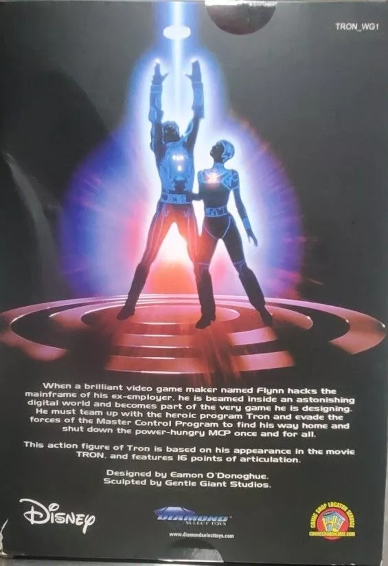 Brand New TRON Disney Walgreens Exclusive Diamond Select 7-Inch Action Figure DAMAGE BOX