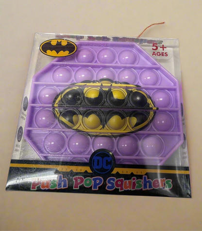 BATMAN Push Pop Squishies Squishers Backpack Fidget Toy PINK CIRCLE