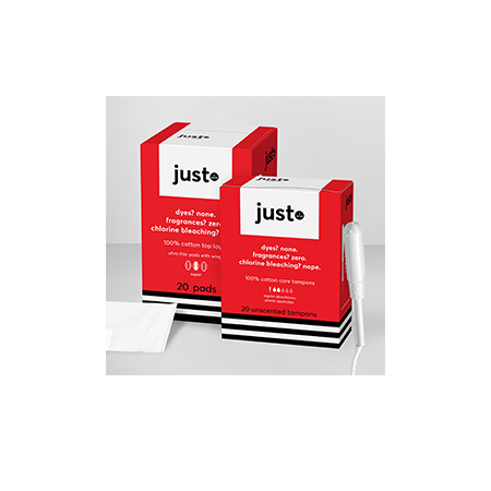Just Cotton Core Light Absorbency Tampons – 20 Count