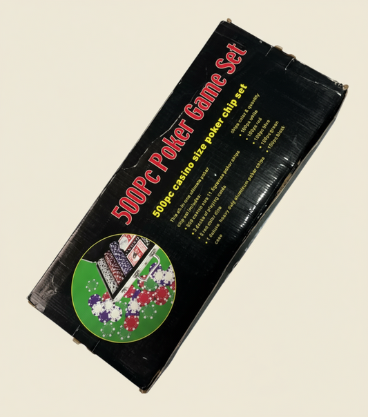 Professional 500-Piece Poker Game Set with Aluminum Suitcase and Cards