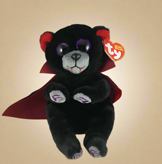 Ty Beanie Baby Bearla – Halloween Vampire Bear (6") 2022 MWMTs