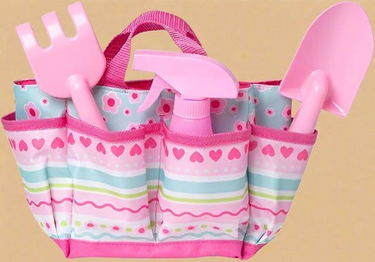 Melissa & Doug Sunny Patch Pretty Petals Gardening Tote Set with Tools