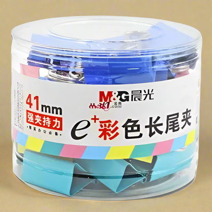 M&G Binder Clips – 12 PCS, 50mm Colored Metal Paper Clamps