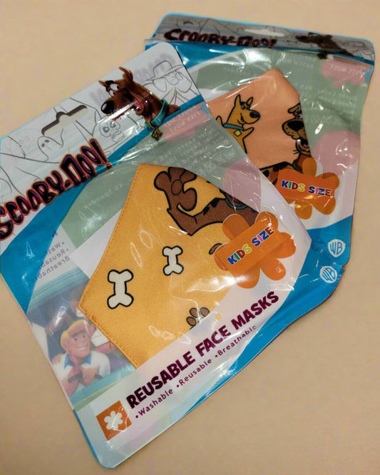 SCOOBY-DOO REUSABLE FACE MASKS ORANGE DIFFERENT STYLES