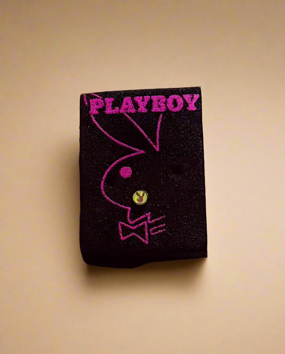 Playboy Nose Stud – Yellow & Brown Stainless Steel Design