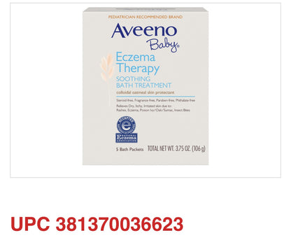 Aveeno Baby Eczema Therapy Soothing Bath Treatment
