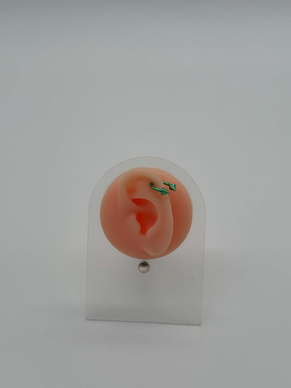 Green Chrome Horseshoe Piercing – Medium (5mm Cone)