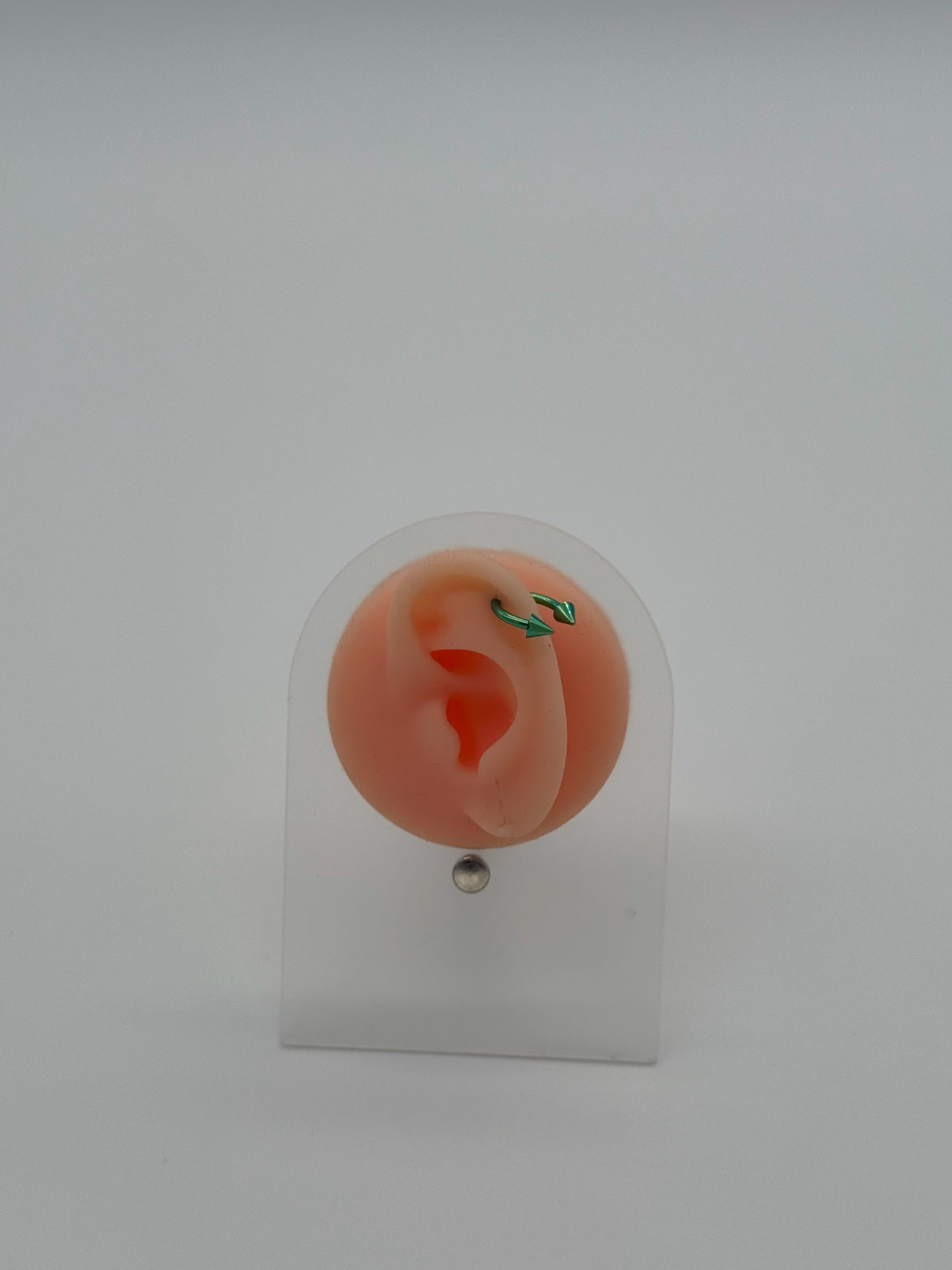 Green Chrome Horseshoe Piercing – Large (5mm Cone)