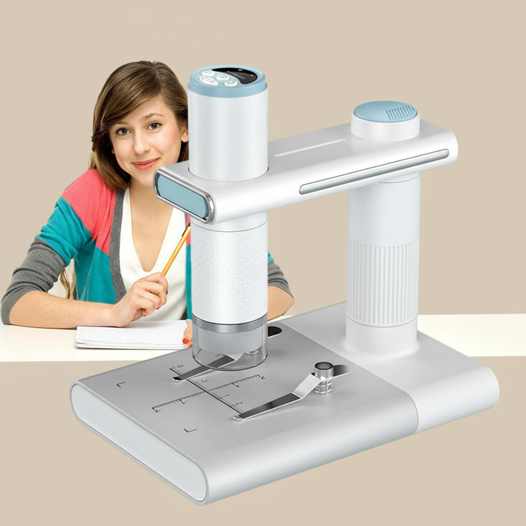 USB Wireless Handheld Microscope – Zoom Stereo Magnifier with LED Shadowless Light