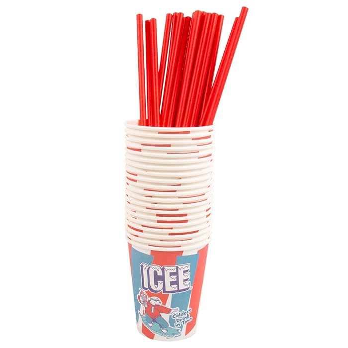 ICEE Slushie Cups & Straws Pack of 20 – Official Licensed 9oz Cups