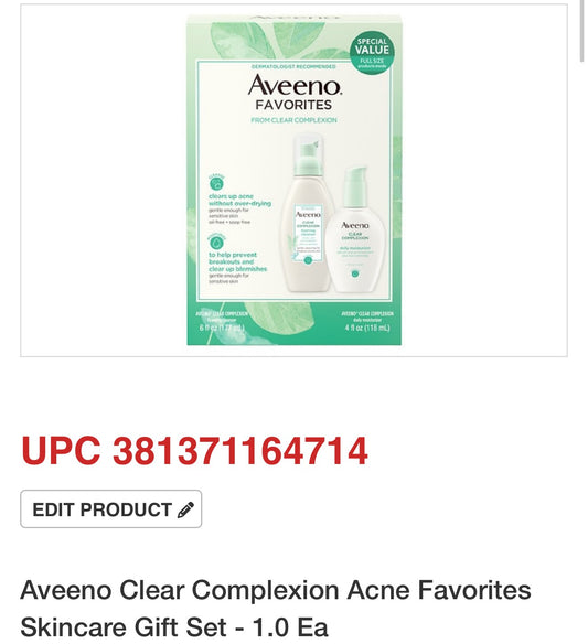 Aveeno Clear Complexion Acne Favorites